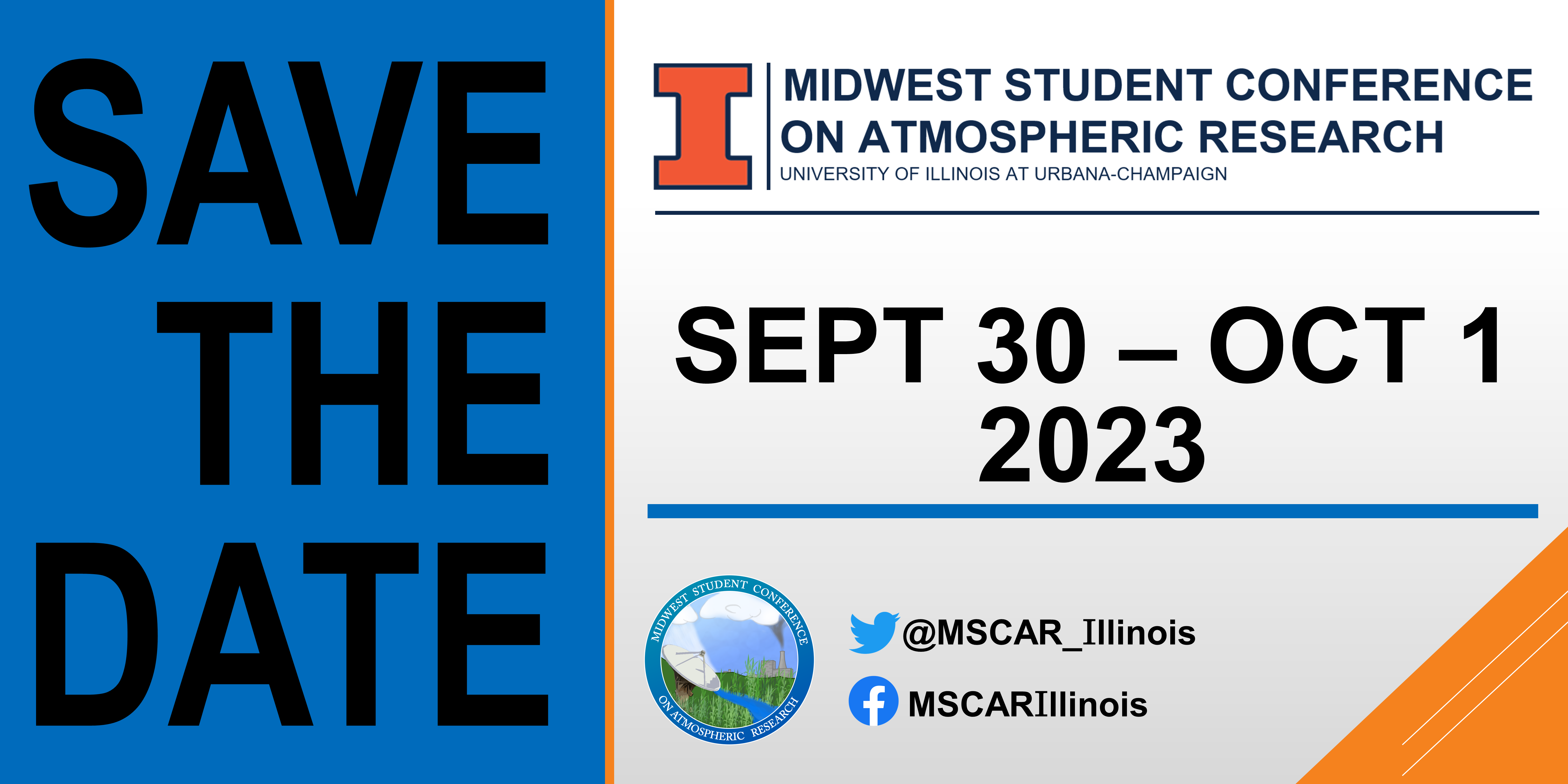 MSCAR Save the date flyer. Hosted September 30th - October 1st