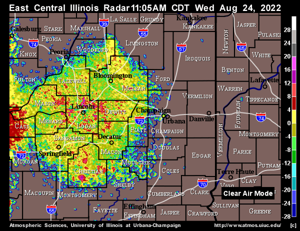 East Central Illinois weather radar map